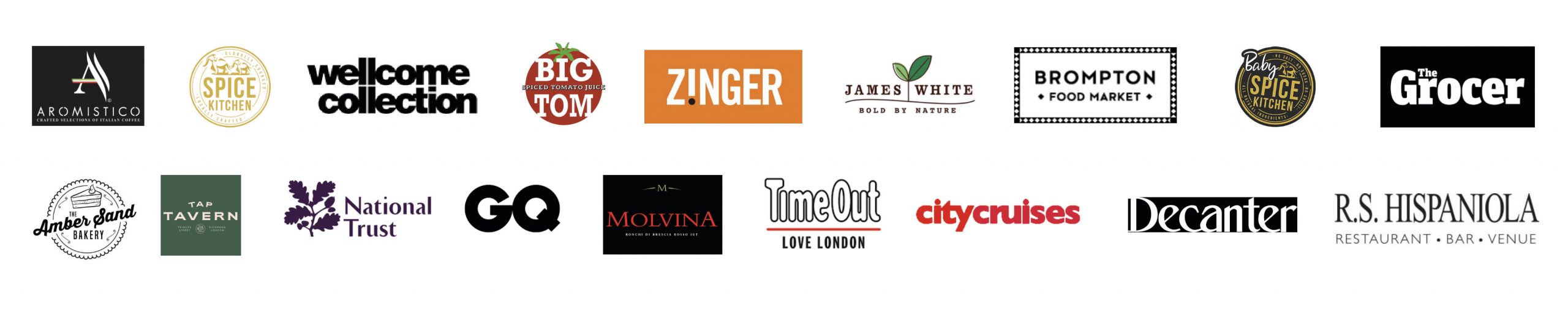 Foodlogos Companies and publications I have worked with